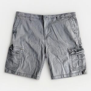 Unionbay Cargo Shorts Men 42 Gray Cotton Stretch Utility Pockets Utility Outdoor